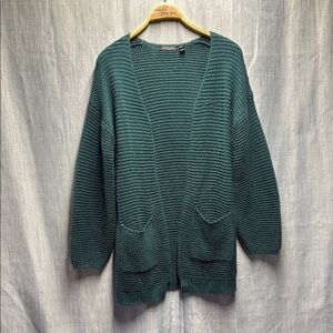 Brave soul Women's Teal Open-Front knit Sweater size XS